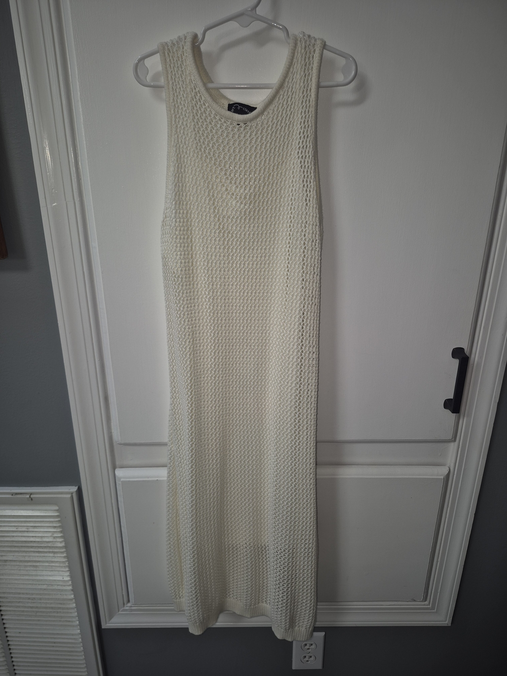 art class Cream Open-Knit Sleeveless Maxi Dress